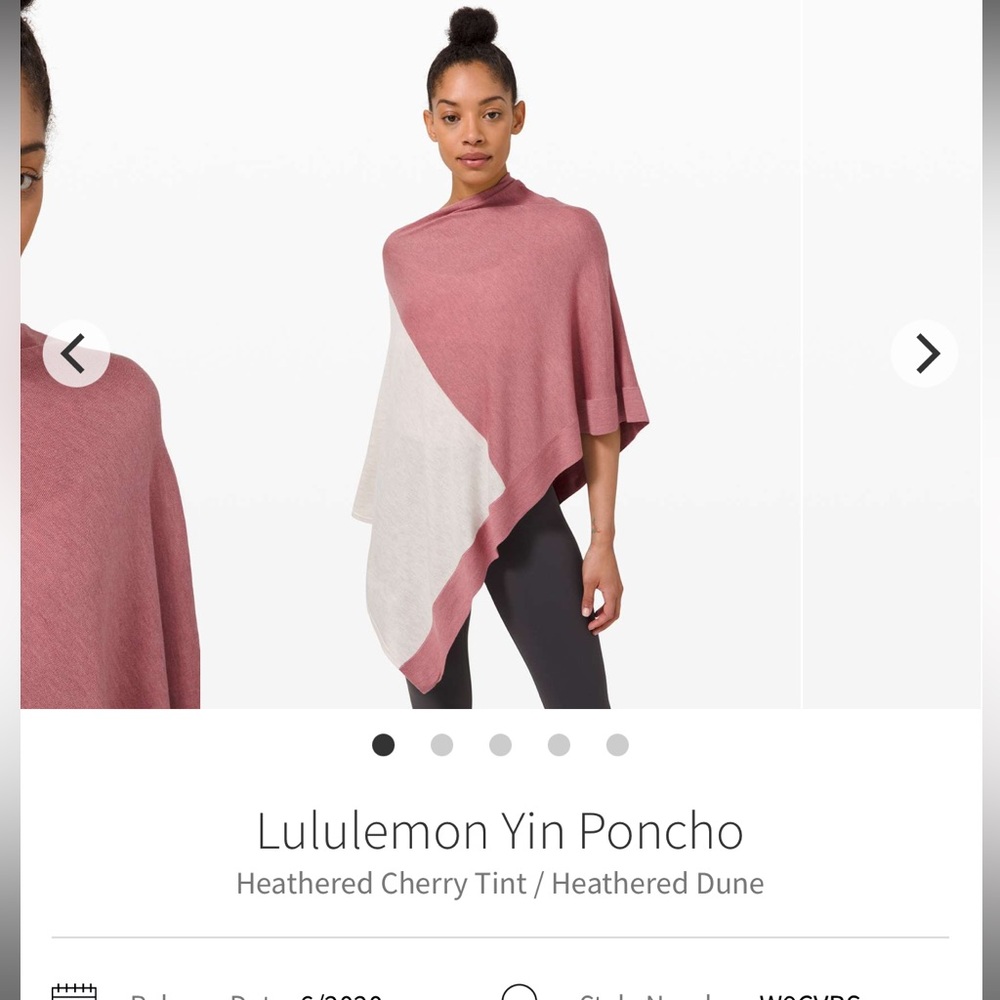 Lululemon yin poncho one size - never worn and no tags